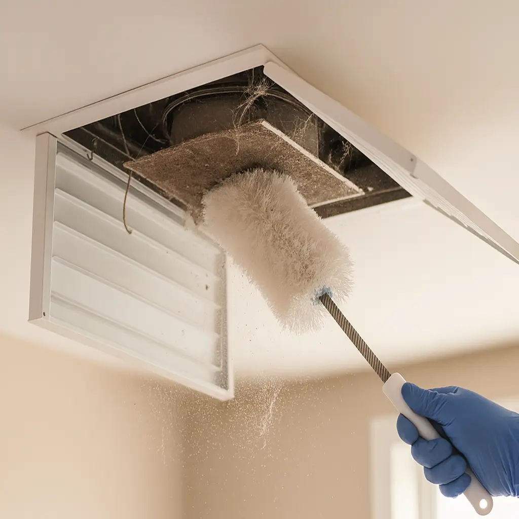 Residential air vent cleaning service in Cypress